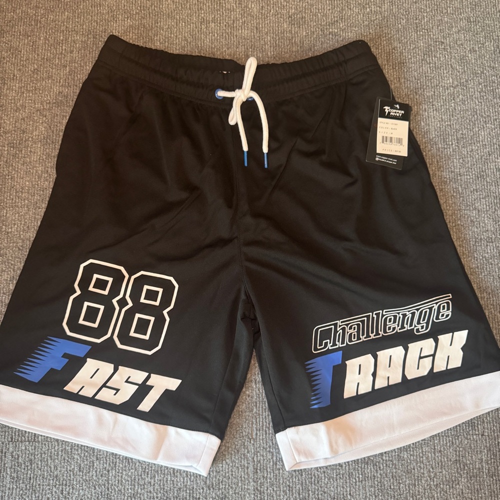 Copper Rivet Black Men's Shorts